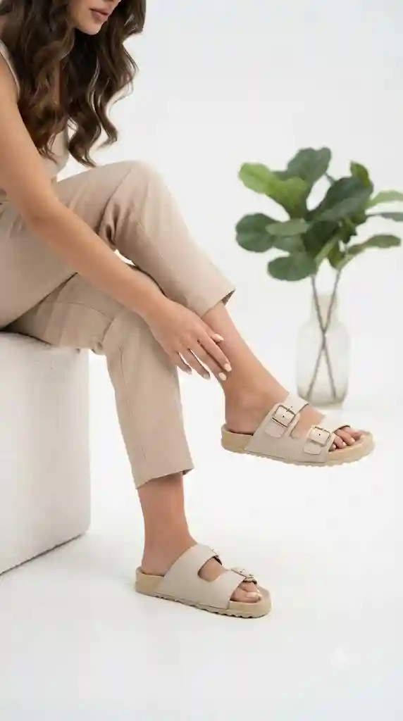 صندل دمپایی روفرشی زنانه زارا کرم کد 250